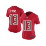 Women's Nike Tampa Bay Buccaneers #13 Mike Evans Limited Red Rush NFL Jersey