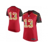 Women's Nike Tampa Bay Buccaneers #13 Mike Evans Limited Red Strobe NFL Jersey