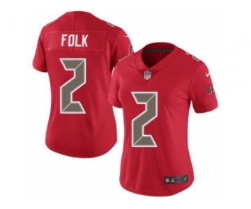 Women's Nike Tampa Bay Buccaneers #2 Nick Folk Limited Red Rush NFL Jersey