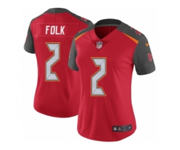 Women's Nike Tampa Bay Buccaneers #2 Nick Folk Red Team Color Vapor Untouchable Limited Player NFL Jersey