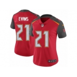 Women's Nike Tampa Bay Buccaneers #21 Justin Evans Vapor Untouchable Limited Red Team Color NFL Jersey