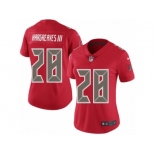 Women's Nike Tampa Bay Buccaneers #28 Vernon Hargreaves III Limited Red Rush NFL Jersey