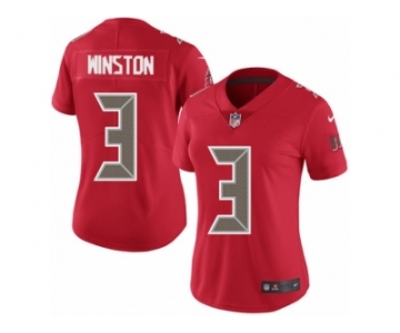 Women's Nike Tampa Bay Buccaneers #3 Jameis Winston Limited Red Rush NFL Jersey