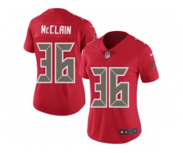 Women's Nike Tampa Bay Buccaneers #36 Robert McClain Limited Red Rush NFL Jersey