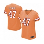 Women's Nike Tampa Bay Buccaneers #47 John Lynch Elite Orange Glaze Alternate NFL Jersey