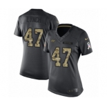 Women's Nike Tampa Bay Buccaneers #47 John Lynch Limited Black 2016 Salute to Service NFL Jersey