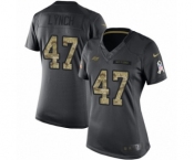 Women's Nike Tampa Bay Buccaneers #47 John Lynch Limited Black 2016 Salute to Service NFL Jersey