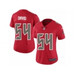 Women's Nike Tampa Bay Buccaneers #54 Lavonte David Limited Red Rush NFL Jersey