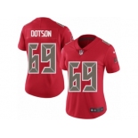 Women's Nike Tampa Bay Buccaneers #69 Demar Dotson Limited Red Rush NFL Jersey