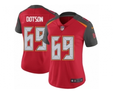 Women's Nike Tampa Bay Buccaneers #69 Demar Dotson Vapor Untouchable Limited Red Team Color NFL Jersey