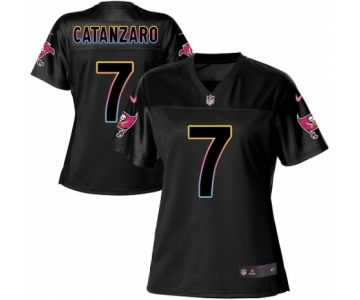 Women's Nike Tampa Bay Buccaneers #7 Chandler Catanzaro Game Black Fashion NFL Jersey