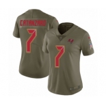 Women's Nike Tampa Bay Buccaneers #7 Chandler Catanzaro Limited Olive 2017 Salute to Service NFL Jersey