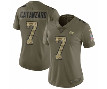 Women's Nike Tampa Bay Buccaneers #7 Chandler Catanzaro Limited Olive Camo 2017 Salute to Service NFL Jersey