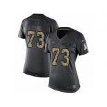 Women's Nike Tampa Bay Buccaneers #73 J. R. Sweezy Limited Black 2016 Salute to Service NFL Jersey