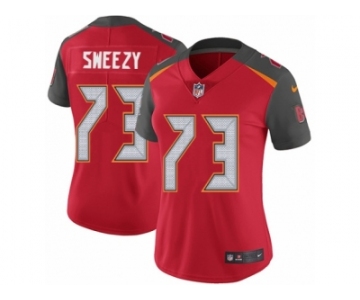 Women's Nike Tampa Bay Buccaneers #73 J. R. Sweezy Vapor Untouchable Limited Red Team Color NFL Jersey