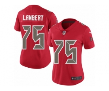 Women's Nike Tampa Bay Buccaneers #75 Davonte Lambert Limited Red Rush NFL Jersey