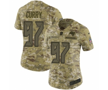 Women's Nike Tampa Bay Buccaneers #97 Vinny Curry Limited Camo 2018 Salute to Service NFL Jersey