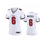 Women's Tampa Bay Buccanee #6 Baker Mayfield White Stitched Game Jersey(Run Small)