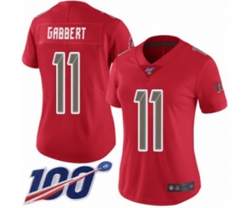 Women's Tampa Bay Buccaneers #11 Blaine Gabbert Limited Red Rush Vapor Untouchable 100th Season Football Jersey