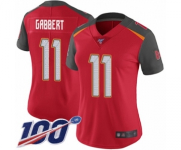 Women's Tampa Bay Buccaneers #11 Blaine Gabbert Red Team Color Vapor Untouchable Limited Player 100th Season Football Jersey