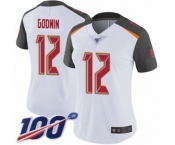 Women's Tampa Bay Buccaneers #12 Chris Godwin White Vapor Untouchable Limited Player 100th Season Football Jersey