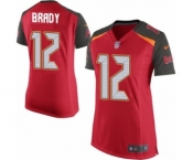 Women's Tampa Bay Buccaneers #12 Tom Brady Game Red Team Color Football Jersey