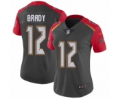 Women's Tampa Bay Buccaneers #12 Tom Brady Limited Gray Inverted Legend Football Jersey