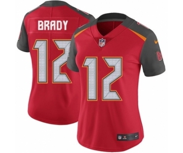 Women's Tampa Bay Buccaneers #12 Tom Brady Red Team Color Vapor Untouchable Limited Player Football Jersey