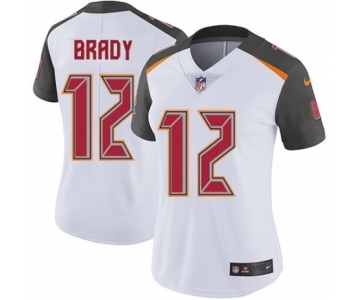 Women's Tampa Bay Buccaneers #12 Tom Brady White Vapor Untouchable Limited Player Football Jersey