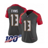 Women's Tampa Bay Buccaneers #13 Mike Evans Limited Gray Inverted Legend 100th Season Football Jersey