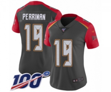 Women's Tampa Bay Buccaneers #19 Breshad Perriman Limited Gray Inverted Legend 100th Season Football Jersey