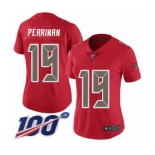 Women's Tampa Bay Buccaneers #19 Breshad Perriman Limited Red Rush Vapor Untouchable 100th Season Football Jersey