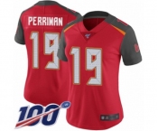 Women's Tampa Bay Buccaneers #19 Breshad Perriman Red Team Color Vapor Untouchable Limited Player 100th Season Football Jersey