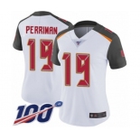 Women's Tampa Bay Buccaneers #19 Breshad Perriman White Vapor Untouchable Limited Player 100th Season Football Jersey