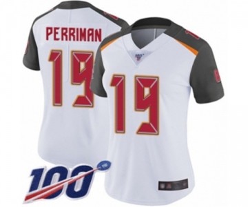 Women's Tampa Bay Buccaneers #19 Breshad Perriman White Vapor Untouchable Limited Player 100th Season Football Jersey