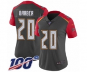 Women's Tampa Bay Buccaneers #20 Ronde Barber Limited Gray Inverted Legend 100th Season Football Jersey