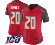 Women's Tampa Bay Buccaneers #20 Ronde Barber Red Team Color Vapor Untouchable Limited Player 100th Season Football Jersey