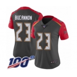 Women's Tampa Bay Buccaneers #23 Deone Bucannon Limited Gray Inverted Legend 100th Season Football Jersey