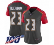 Women's Tampa Bay Buccaneers #23 Deone Bucannon Limited Gray Inverted Legend 100th Season Football Jersey