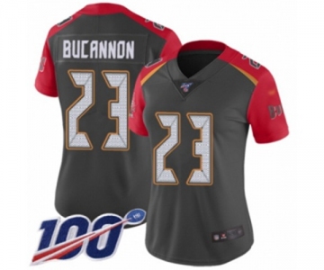 Women's Tampa Bay Buccaneers #23 Deone Bucannon Limited Gray Inverted Legend 100th Season Football Jersey