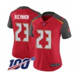 Women's Tampa Bay Buccaneers #23 Deone Bucannon Red Team Color Vapor Untouchable Limited Player 100th Season Football Jersey