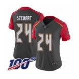 Women's Tampa Bay Buccaneers #24 Darian Stewart Limited Gray Inverted Legend 100th Season Football Jersey