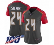 Women's Tampa Bay Buccaneers #24 Darian Stewart Limited Gray Inverted Legend 100th Season Football Jersey