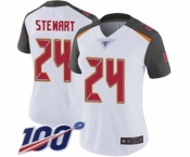 Women's Tampa Bay Buccaneers #24 Darian Stewart White Vapor Untouchable Limited Player 100th Season Football Jersey