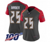 Women's Tampa Bay Buccaneers #25 Peyton Barber Limited Gray Inverted Legend 100th Season Football Jersey