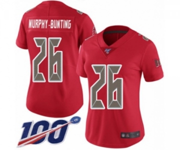 Women's Tampa Bay Buccaneers #26 Sean Murphy-Bunting Limited Red Rush Vapor Untouchable 100th Season Football Jersey