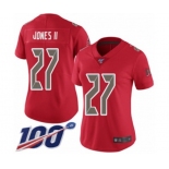 Women's Tampa Bay Buccaneers #27 Ronald Jones II Limited Red Rush Vapor Untouchable 100th Season Football Jersey