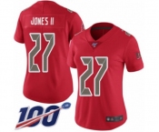 Women's Tampa Bay Buccaneers #27 Ronald Jones II Limited Red Rush Vapor Untouchable 100th Season Football Jersey