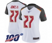 Women's Tampa Bay Buccaneers #27 Ronald Jones II White Vapor Untouchable Limited Player 100th Season Football Jersey