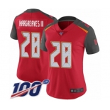 Women's Tampa Bay Buccaneers #28 Vernon Hargreaves III Red Team Color Vapor Untouchable Limited Player 100th Season Football Jersey